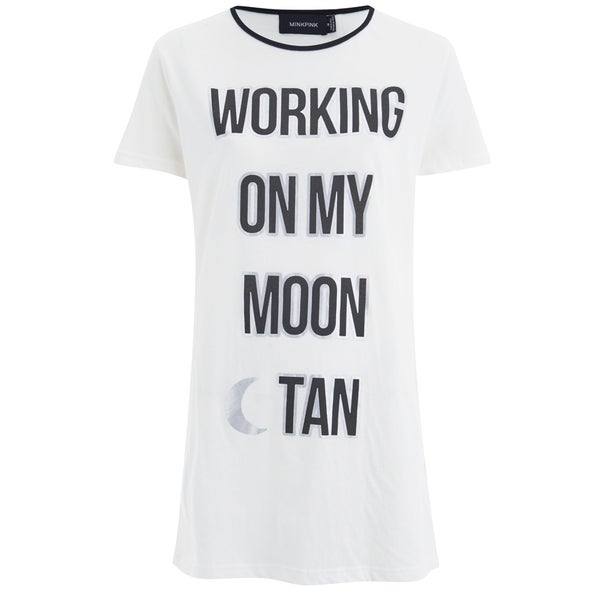 MINKPINK Women's Moon Dance T-Shirt Dress - White/Black