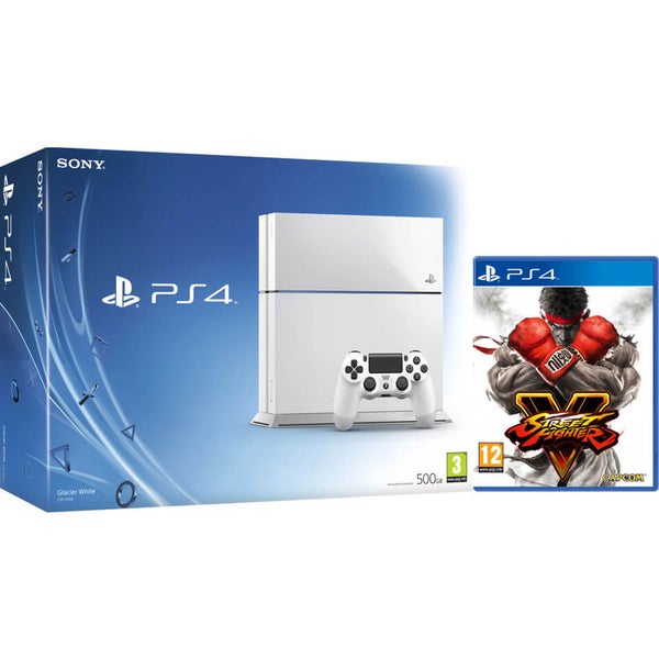 Sony PlayStation 4 500GB White - Includes Street Fighter V