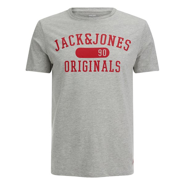 Jack & Jones Men's Seek T-Shirt - Light Grey Marl