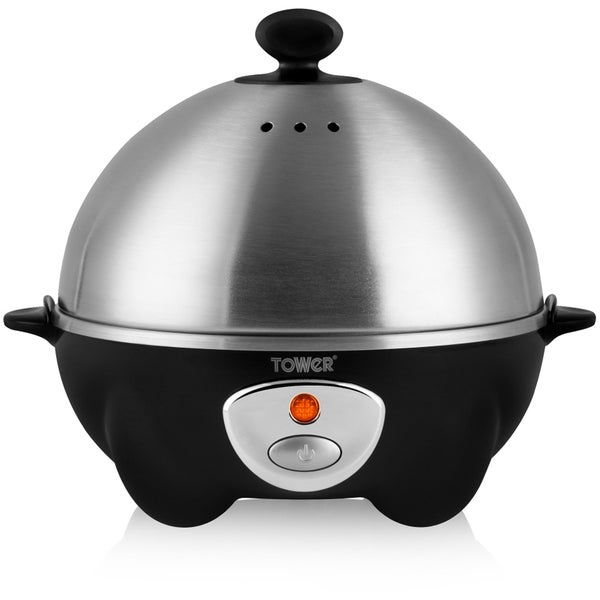 Tower T19010 Egg Cooker and Poacher - Stainless Steel