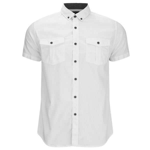 Smith & Jones Men's Pelmet Short Sleeve Shirt - White