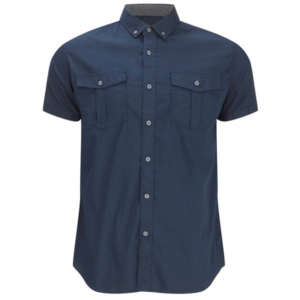 Smith & Jones Men's Pelmet Short Sleeve Shirt - Navy Blazer