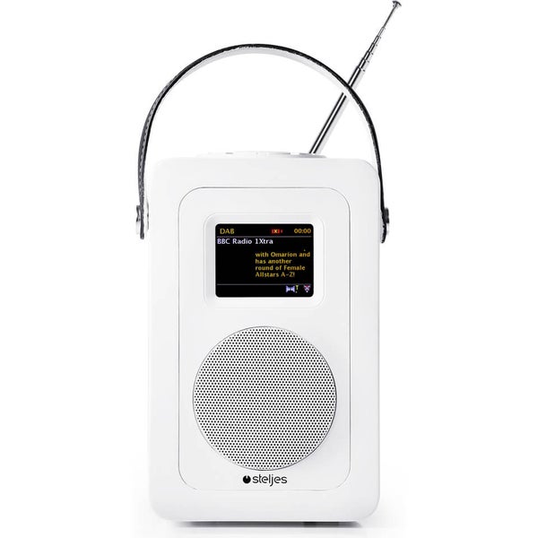 Steljes Audio SA60 Bluetooth DAB+ Portable Wi-Fi Radio (DAB/DAB+/FM) - Matte White 