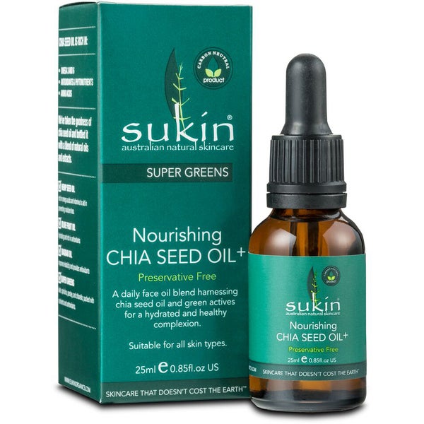 Питательное масло семян чиа Sukin Super Greens Nourishing Chia Seed Oil+ 25 мл