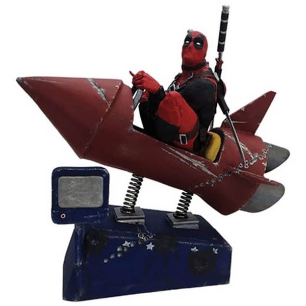 Marvel Deadpool Rocket Ride Motion Statue