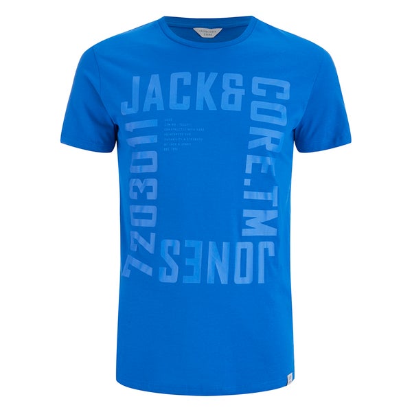 T -Shirt Jack & Jones pour Homme Core Wall -Bleu
