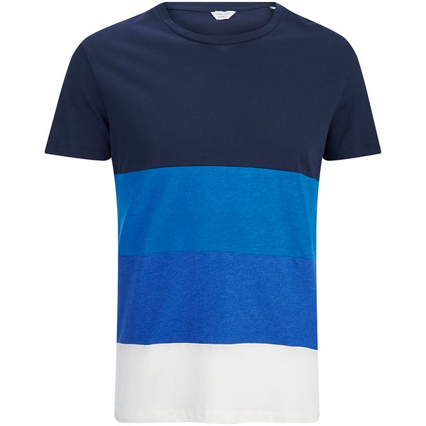 Jack & Jones Herren Core Dylan Block Stripe T-Shirt - Navy 