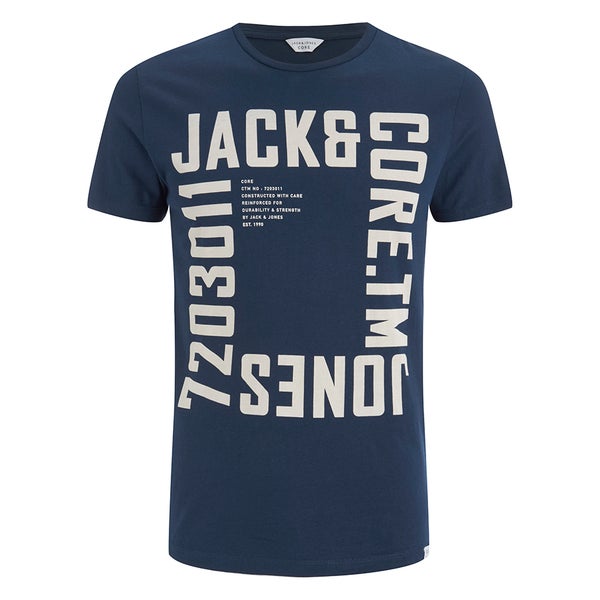 T -Shirt Jack & Jones pour Homme Core Wall -Marine
