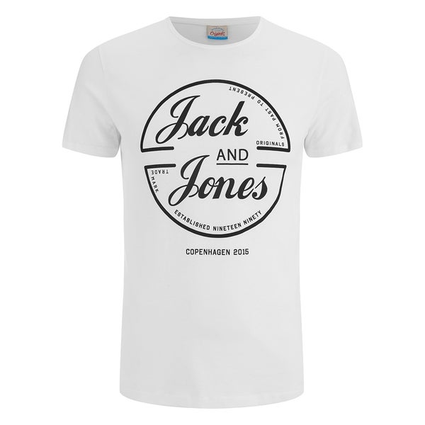 T -Shirt Jack & Jones pour Homme Originals Copenhagen -Gris Beige