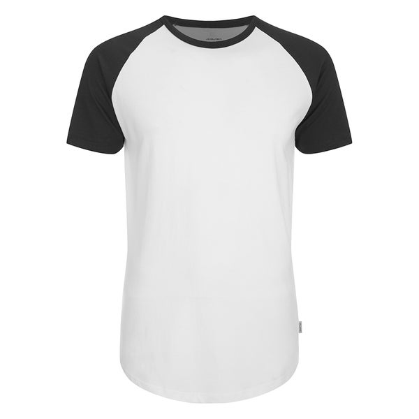 T -Shirt Jack & Jones pour Homme Originals Stan Raglan -Noir/Blanc