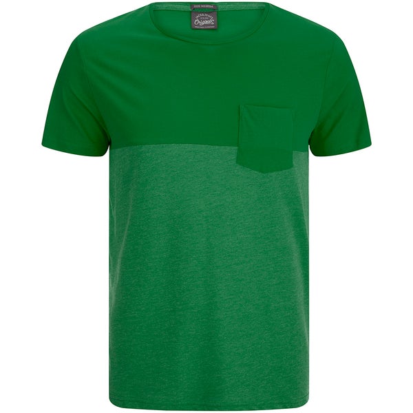 Jack & Jones Men's Originals Tobe 2 Tone T-Shirt - Verdant Green