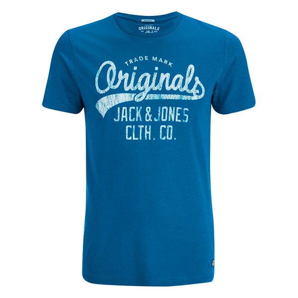 Jack & Jones Men's Originals New T-Shirt - Mykonos Blue
