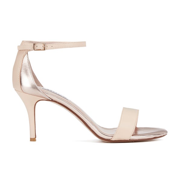 Dune Women's Mariee Leather Barely There Heeled Sandals - Rose Gold