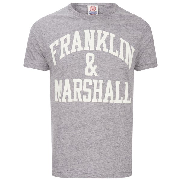 T -Shirt Franklin & Marshall pour Homme Large Logo -Gris Sport