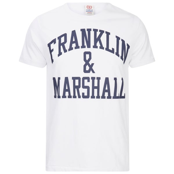 T -Shirt Franklin & Marshall pour Homme Large Logo -Blanc