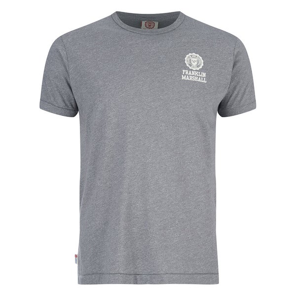 T -Shirt Franklin & Marshall pour Homme Small Logo -Gris Sport