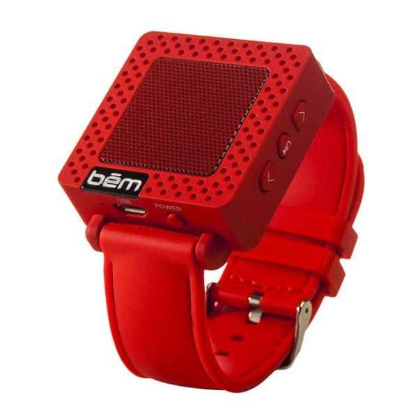 Bem Wristband Bluetooth Speaker - Red