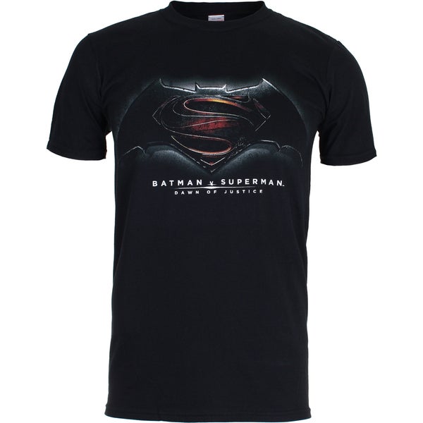 DC Comics Men's Batman v Superman Men's Dawn of Justice T-Shirt - Black