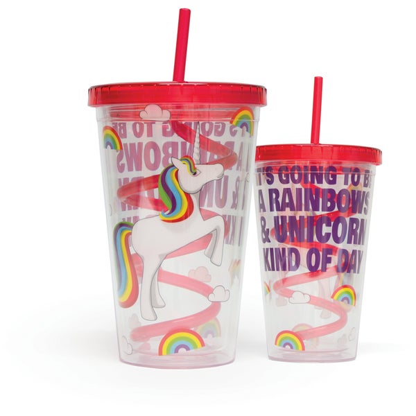 Unicorn Straw Cup - Multi (16oz)