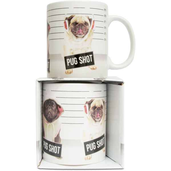 Pug Shot Mug - White