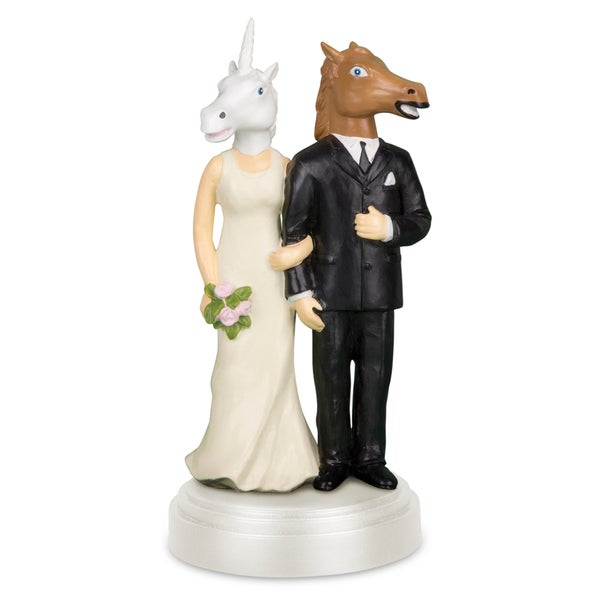 Unicorn and Horse Wedding Cake Topper