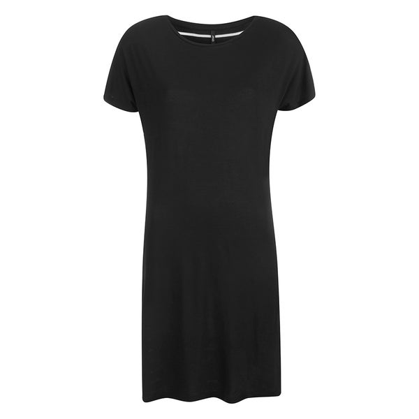 ONLY Women's Lidia Short Sleeve T-Shirt Dress - Black