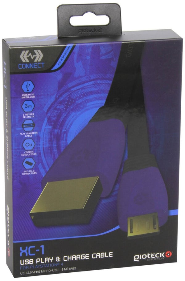 Gioteck XC-1 Play & Charge Cable (PS4)