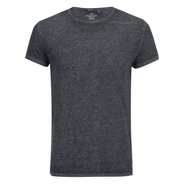 Brave Soul Men's Gonzalo Burnout T-Shirt - Black