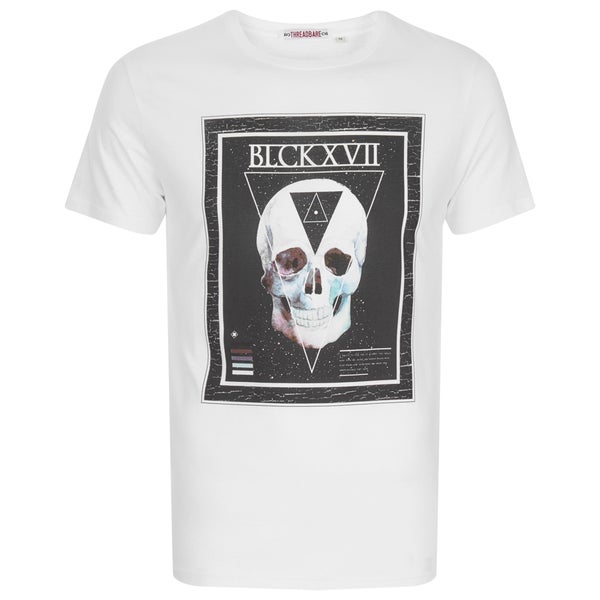 T -Shirt Threadbare pour Homme Skull -Blanc