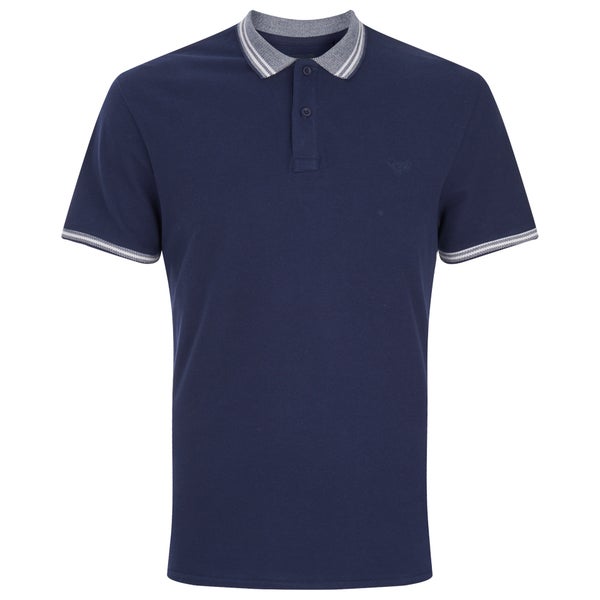 Threadbare Men's Warsaw Tipped Polo Shirt - Navy