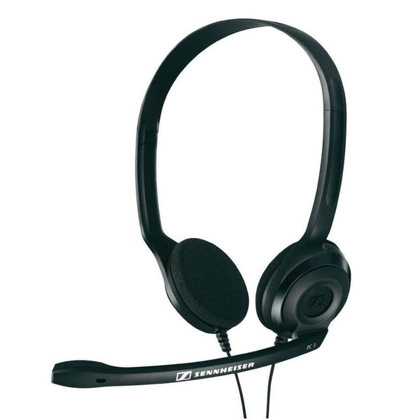 Sennheiser PC 3 CHAT Lightweight Telephony On-Ear Headset with Mic - Black