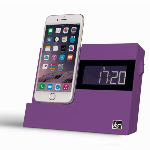 Kitsound XDock3 Lightning Dock Clock Radio - Pink