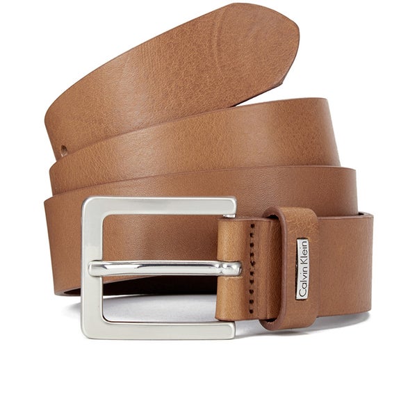 Calvin Klein Men's Mino Leather Belt - Cognac