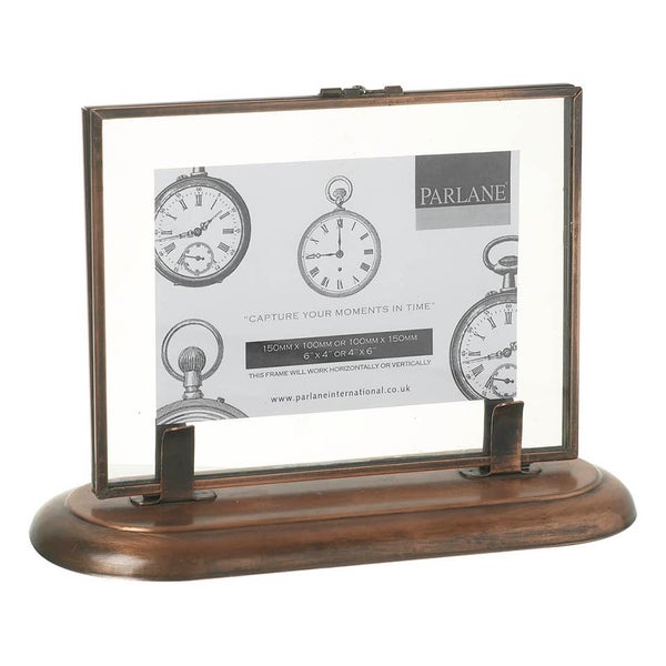 Parlane Glass Photo Frame with Stand - Copper (250 x 180mm)