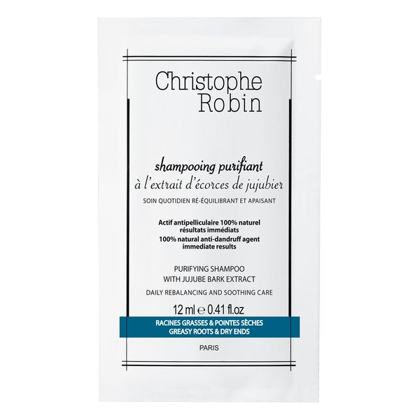 Christophe Robin Purifying Shampoo with Jujube Bark Extract (12ml) pack of 20