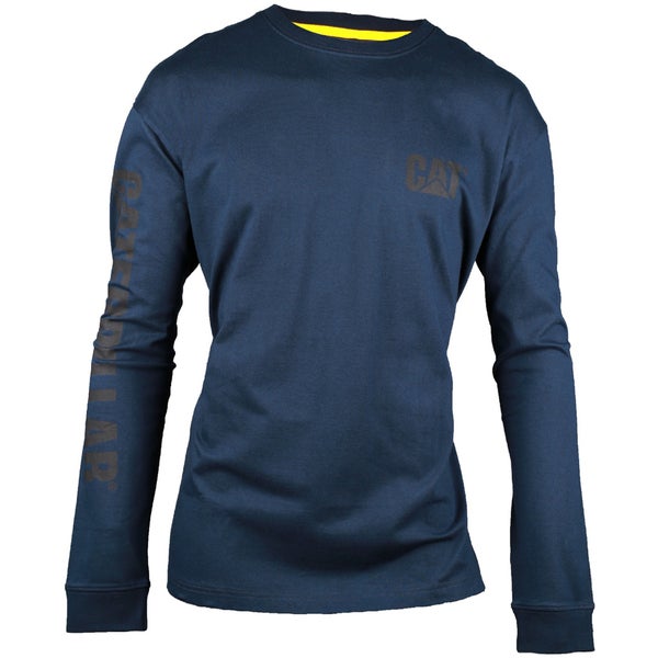 Caterpillar Men's Trademark Long Sleeve T-Shirt - Blue