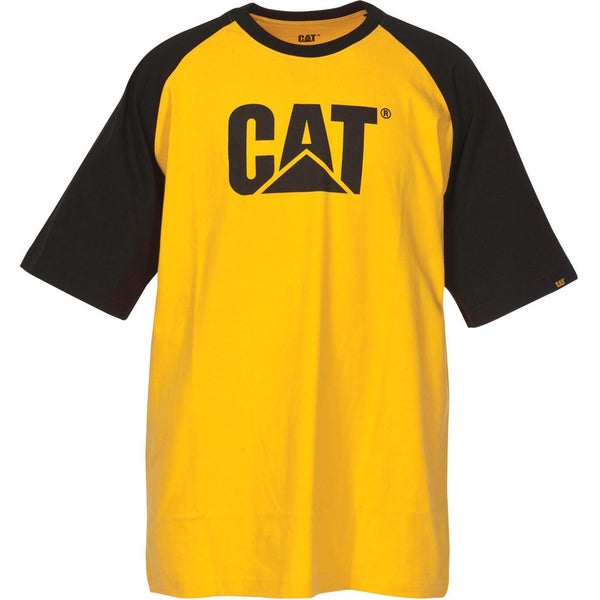 Caterpillar Men's Raglan Trademark T-Shirt - Yellow