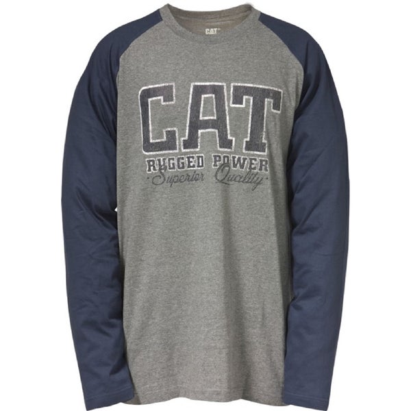 Caterpillar Men's Rugged Baseball T-Shirt - Grey