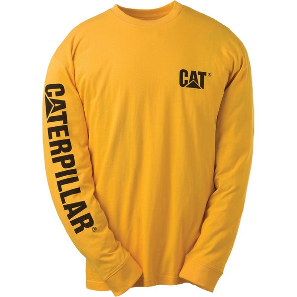 Caterpillar Men's Trademark Long Sleeve T-Shirt - Yellow