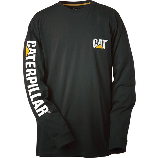 Caterpillar Men's Trademark Long Sleeve T-Shirt - Black