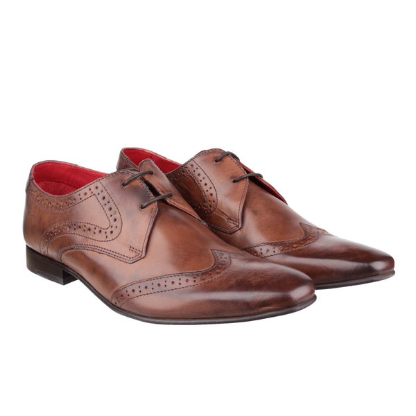 Base London Men's Sew Brogue Shoes - Brown