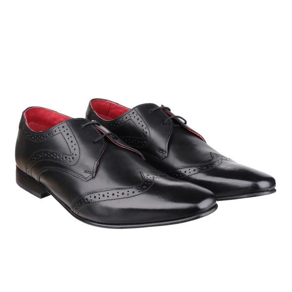 Base London Men's Sew Brogue Shoes - Black