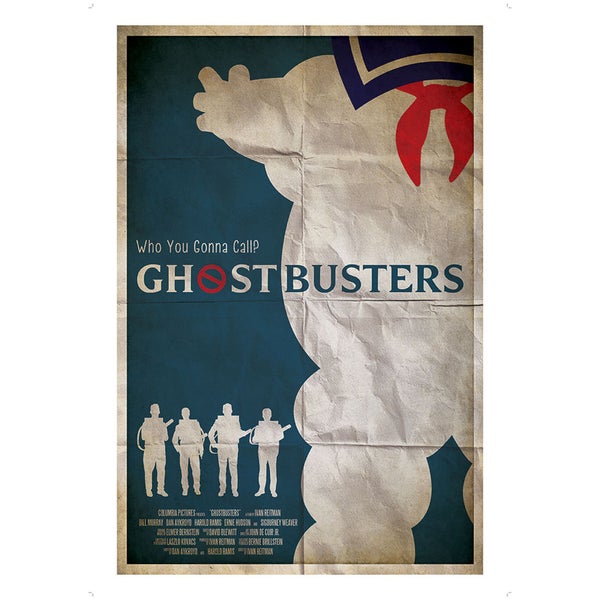 Ghostbusters Inspired Illustrative Art Print - 11.7 x 16.5 Inches