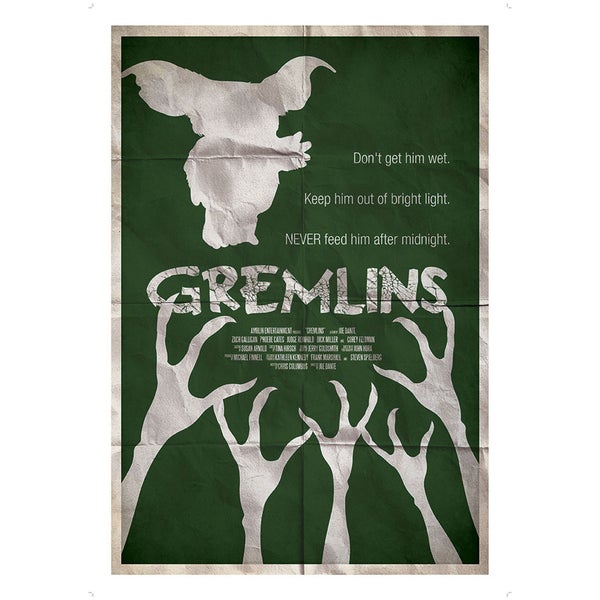 Gremlins Inspired Illustrative Art Print - 11.7 x 16.5 Inches