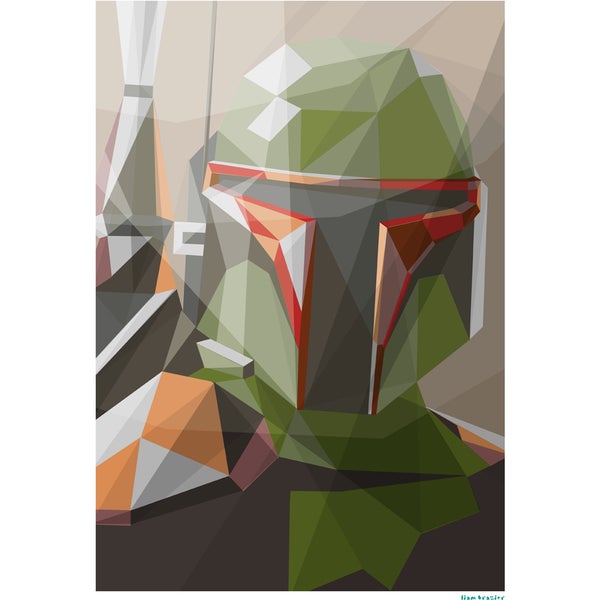 Affiche Géométrique Star Wars Bounty Hunter -Fine Art