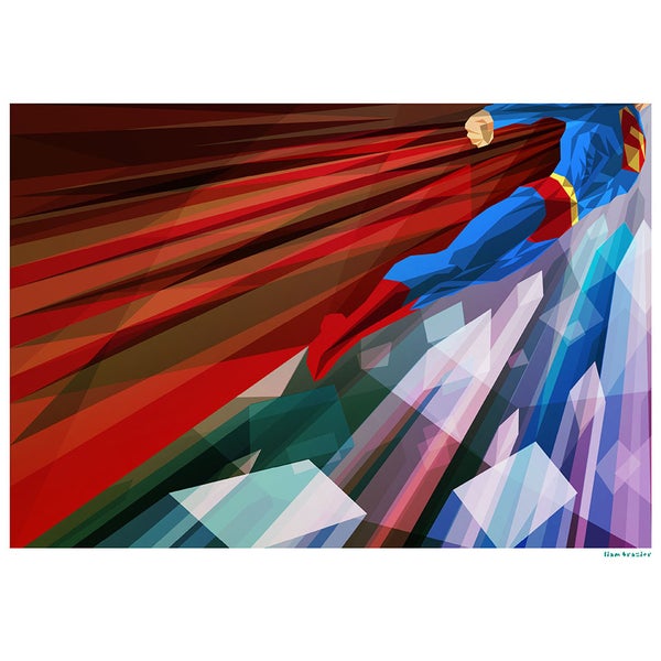 Affiche Géométrique DC Comics Superman -Fine Art