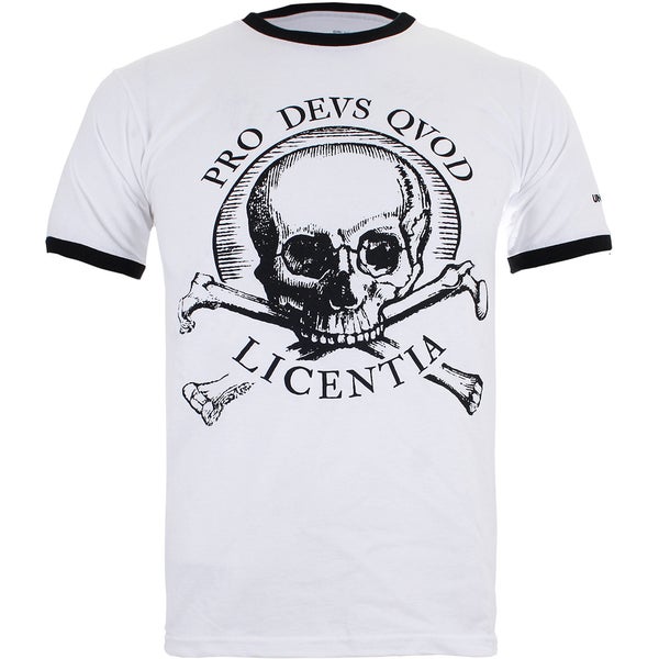 UncharteRouge Skulls Ringer T-Shirt -Homme- Blanc