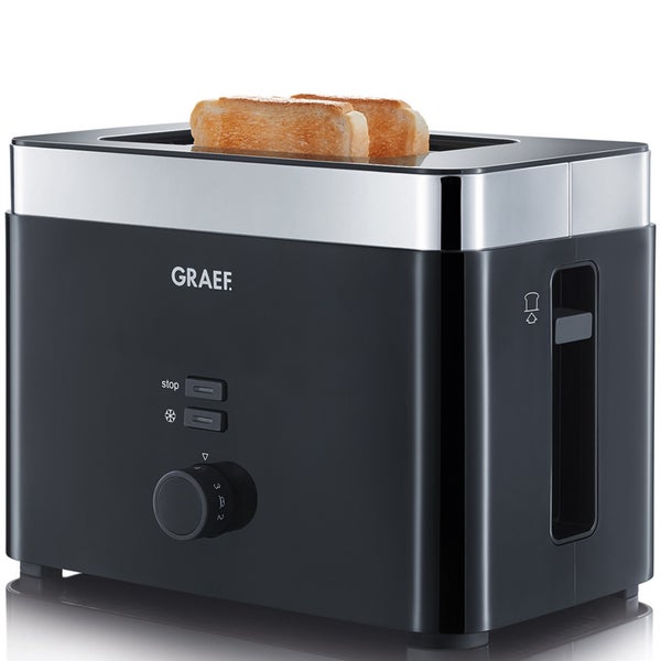 Graef TO62.UK 2 Slice Compact Toaster - Black