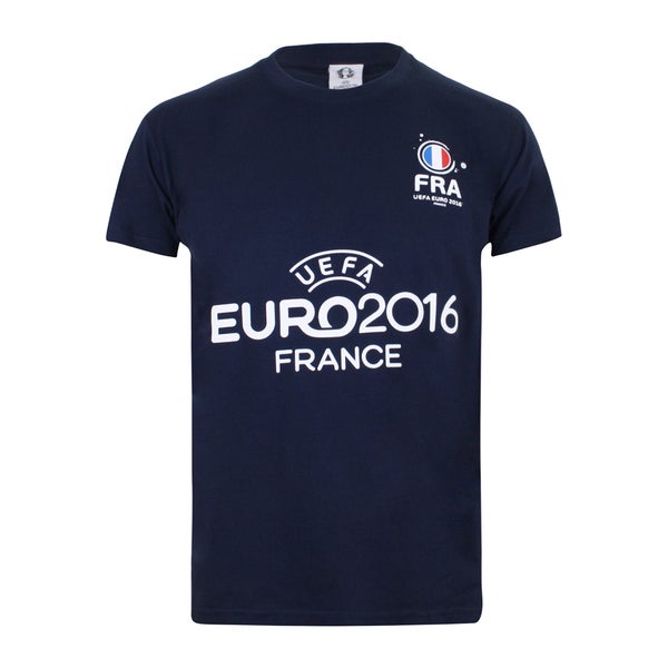 Euro 16 Men's France Badge T-Shirt - Navy