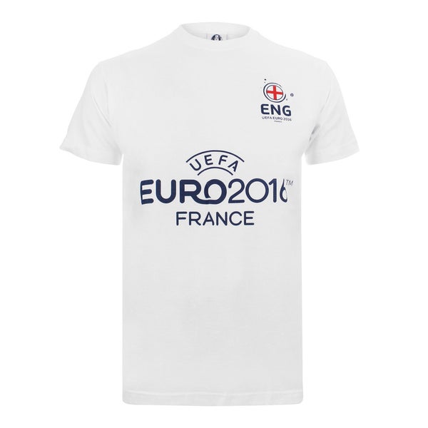 Euro 16 Men's England Badge T-Shirt - White